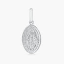 Rhodium Plated 925 Sterling Silver Virgin Mary Pendant - ARP00050 | Silver Palace Inc.