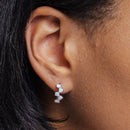 Rhodium Plated 925 Sterling Silver Alternating Opal Hoop Earring - BGE00738