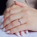 Silver 925 Rhodium Plated Baguette CZ Shank with Diamond Shape Center Stone Ring - BGR01064