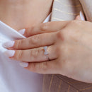 Rhodium Plated 925 Sterling Silver CZ Bow Tie Ring - BGR01072