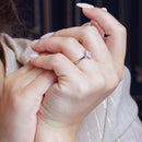 Rhodium Plated 925 Sterling Silver 4 Petal CZ Ring Pendant - BGR01167