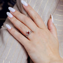 Rhodium Plated 925 Sterling Silver Crown Ring with Red and Clear CZ - BGR01168RED