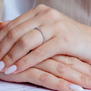 Anillo de eternidad con circonitas cúbicas en plata de ley 925 rodiada - BGR01186RHD