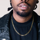 Cadena o pulsera Figaro 120 chapada en oro plateado de 4,9 mm - CH273 GP