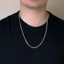 Cadena o pulsera Miami Cuban de plata de ley 925 rodiada, 150 eslabones, 4,9 mm - CH315 RH