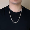 Pulsera o cadena de eslabones Miami Cuban 200 de plata de ley 925 rodiada (7 mm) - CH317 RH