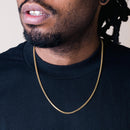 Cadena o pulsera Franco de plata de ley 925 bañada en oro de 2,2 mm - CH337C GP