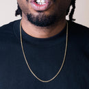 Cadenas Rolo tipo cable con corte de diamante, chapadas en oro y plata, cadena 040 de 2,6 mm - CH389