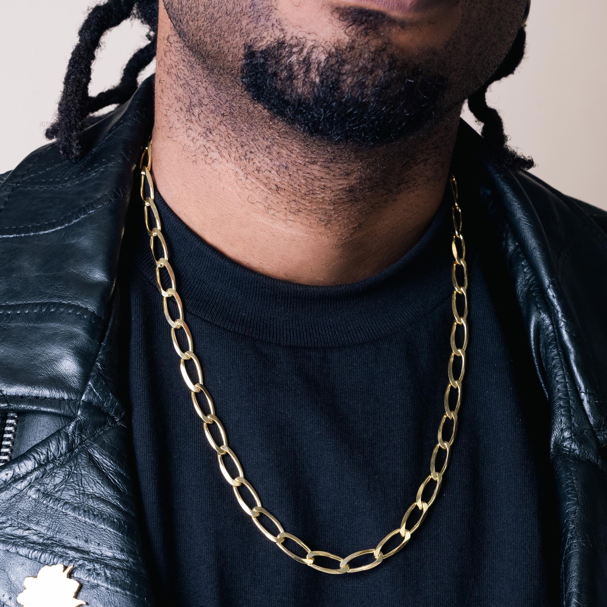 Eslabón abierto chapado en oro plateado con talla de diamante de seis caras de 8 mm - CH480 GP