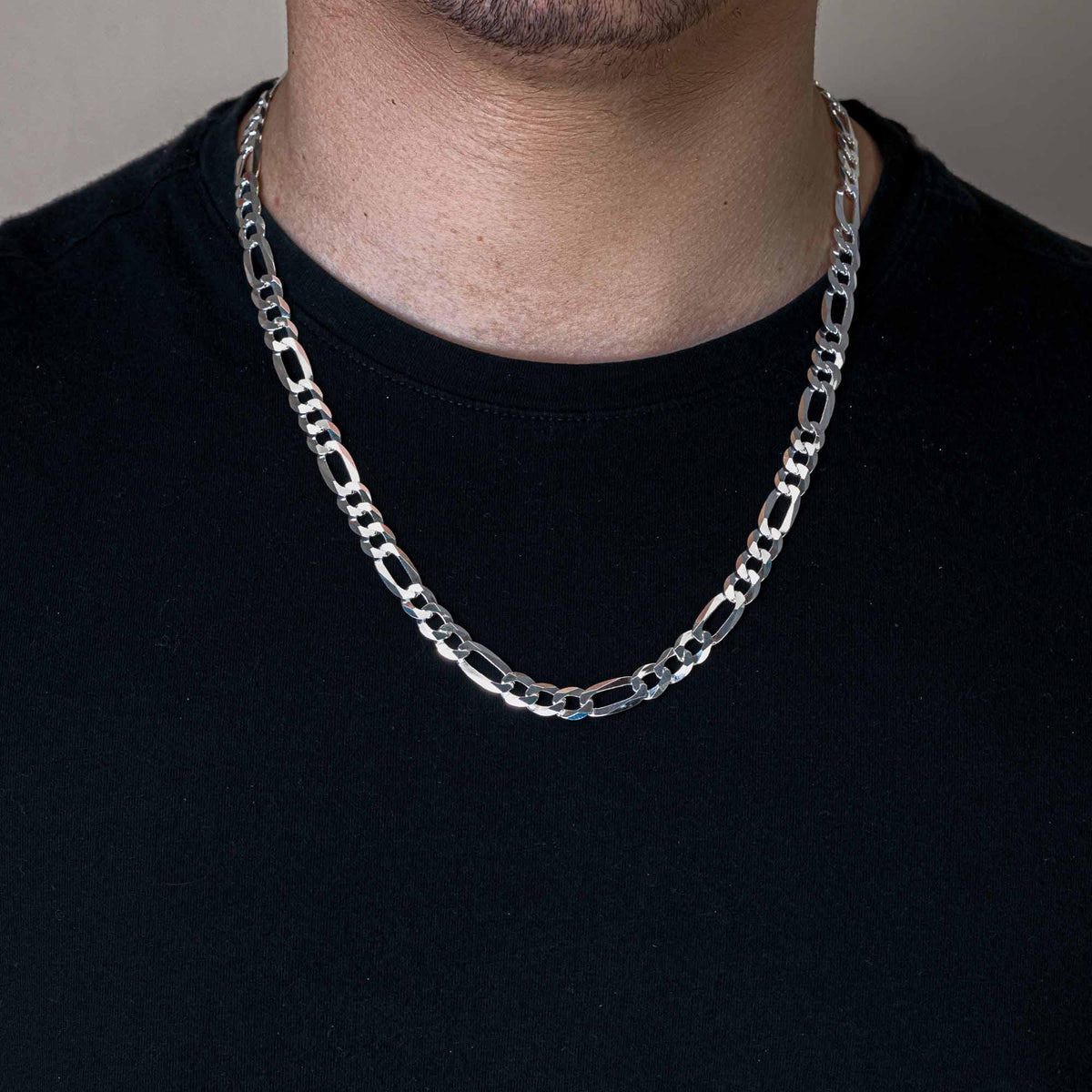 Figaro 180 Chain 7.8mm - CH608 | Silver Palace Inc.