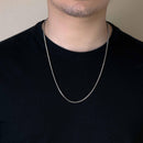 Rhodium Plated 925 Sterling Silver Franco Chain 2.7mm - CH941 RH