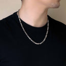 Rhodium Plated 925 Sterling Silver Figaro Franco Chain or Bracelet 5mm - CH942 RH