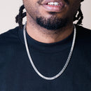 Rhodium Plated 925 Sterling Silver Shiny Box Greek 300 Chains 5mm - CH952 RH