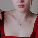 Collar de mano de Hamsa y mal de ojo chapado en rodio en plata 925 - GMN00015RH