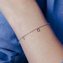 Pulsera de cuentas LOVE de plata de ley 925 rodiada - STB00537RH