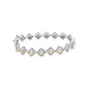 Silver 925 Rhodium Plated Multiple Yellow Round CZ Bracelet - BGB00026 | Silver Palace Inc.