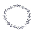 Silver 925 Rhodium Plated Multiple Square Tennis CZ Bracelet - BGB00042 | Silver Palace Inc.