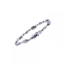 Closeout-Silver 925 Rhodium Plated Love Infinity Tennis Bracelet - STB00314 | Silver Palace Inc.