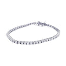 Silver 925 Rhodium Plated 3.3mm Clear CZ Tennis Bracelet - STB00427 | Silver Palace Inc.