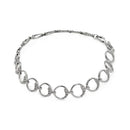 Silver 925 Rhodium Plated Open Circle Link Bracelet - STB00484 | Silver Palace Inc.