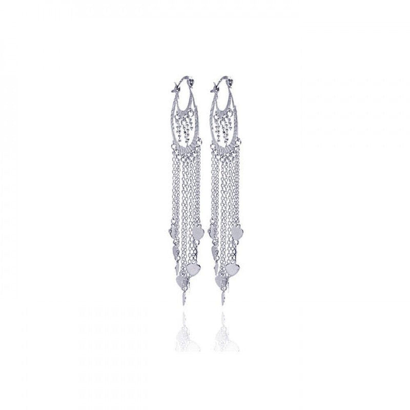 Silver 925 CZ Earrings Dangling Earrings - STE00192 | Silver Palace Inc.