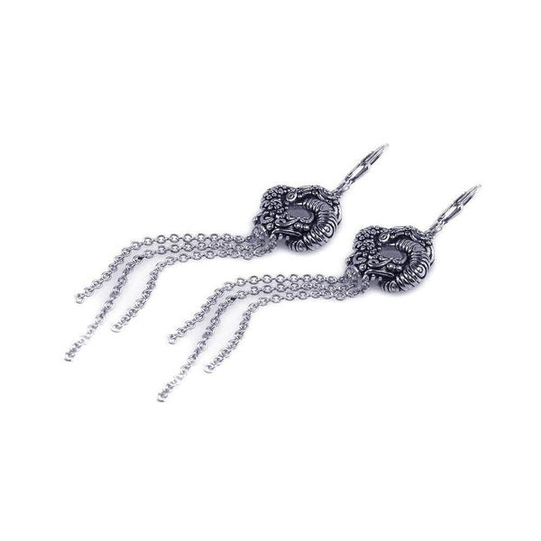 Silver 925 Rhodium Plated Jellyfish Earrings - STE00522 | Silver Palace Inc.