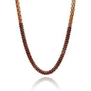 Closeout-Silver 925 CZ Rose Gold Plated Italian Necklace - ITN00042RGP | Silver Palace Inc.