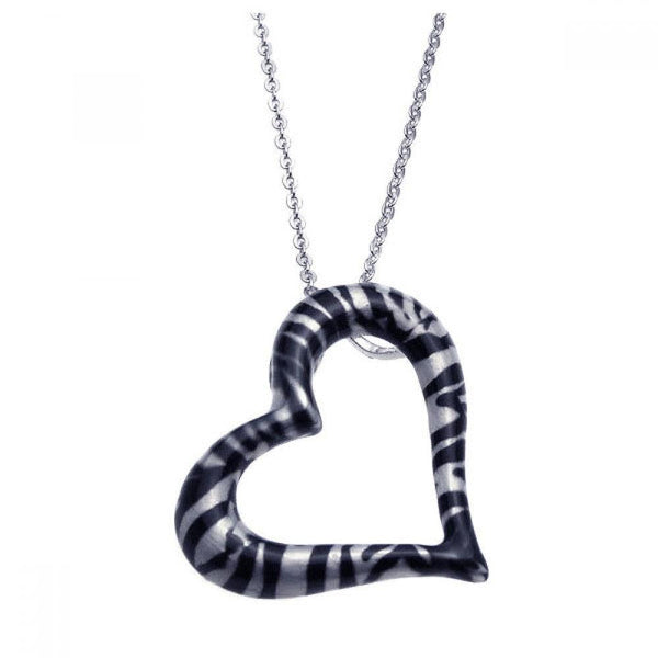 アクセサリー HERMES Leather Necklace Zebra Silver wholesale-silver-cz-necklace-