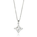 Silver 925 Rhodium Plated Cross CZ Necklace - BGP00606 | Silver Palace Inc.