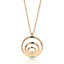 Closeout-Silver 925 Rose Gold Plated Spiral Pendant Necklace - STP00116RGP | Silver Palace Inc.