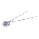 Closeout-Silver 925 Rhodium Plated CZ Star of David Pendant Necklace - STP00510 | Silver Palace Inc.