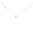 Silver 925 Rhodium Plated Figurine Heart Pendant Necklace - STP00766 | Silver Palace Inc.