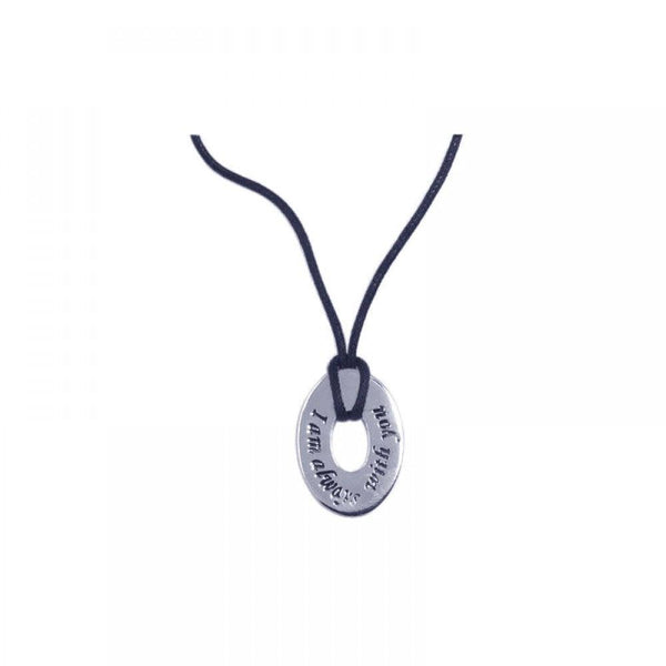 Closeout-Silver 925 Rhodium Plated Medallion Pendant Necklace - STP00778 | Silver Palace Inc.