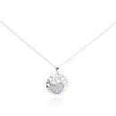 Closeout-Silver 925 Rhodium Plated Clear CZ Heart Pendant Necklace - STP01042 | Silver Palace Inc.
