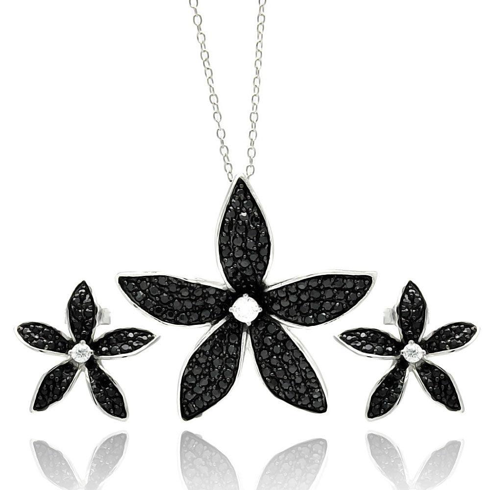 925 Sterling Silver Rhodium Plated Floral Stud Earring For Women