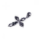 Closeout-Silver 925 Rhodium Plated Polished Cross Pendant Necklace - STP00324 | Silver Palace Inc.