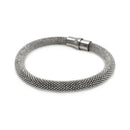 Closeout-Silver 925 Rhodium Plated Large Beaded Italian Bracelet - ITB00010RH | Silver Palace Inc.