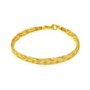 Closeout-Silver 925 Gold Plated Net Italian Bracelet - ITB00094GP | Silver Palace Inc.