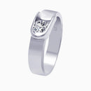 Silver 925 Rhodium Plated CZ Belt Buckle Ring - AAR0026 | Silver Palace Inc.