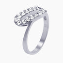 Silver 925 Rhodium Plated CZ Ring - AAR0049 | Silver Palace Inc.