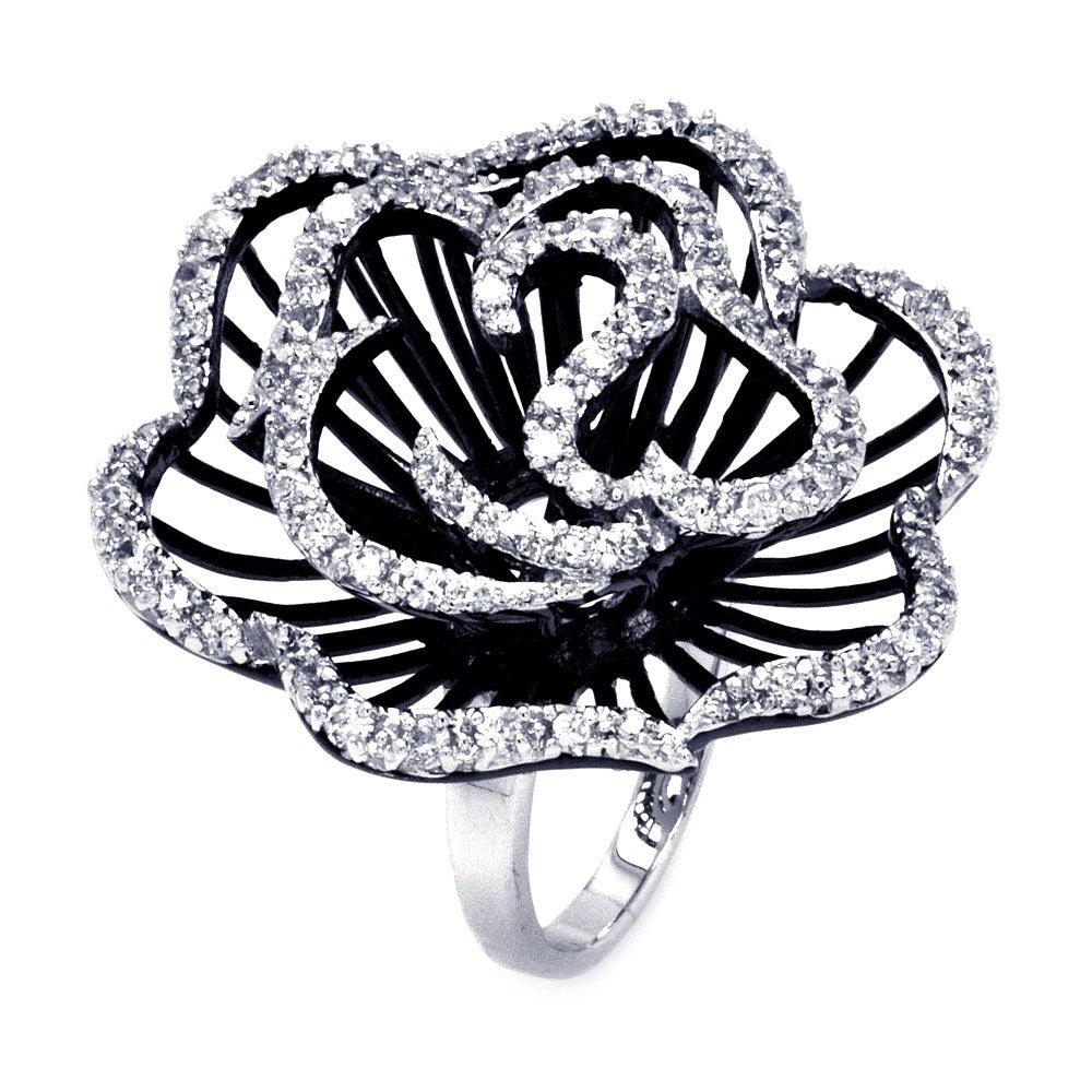 Clearance - Silver 925 Rhodium and Black Rhodium Plated 2 Toned