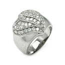 Closeout-Silver 925 Rhodium Plated CZ Covered Heart Ring - STR00057 | Silver Palace Inc.
