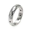 Silver 925 Rhodium Plated High Polish CZ Ring - STR00169 | Silver Palace Inc.