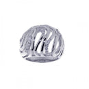 Closeout-Silver 925 Rhodium Plated CZ Intricate Wave Ring - STR00581 | Silver Palace Inc.