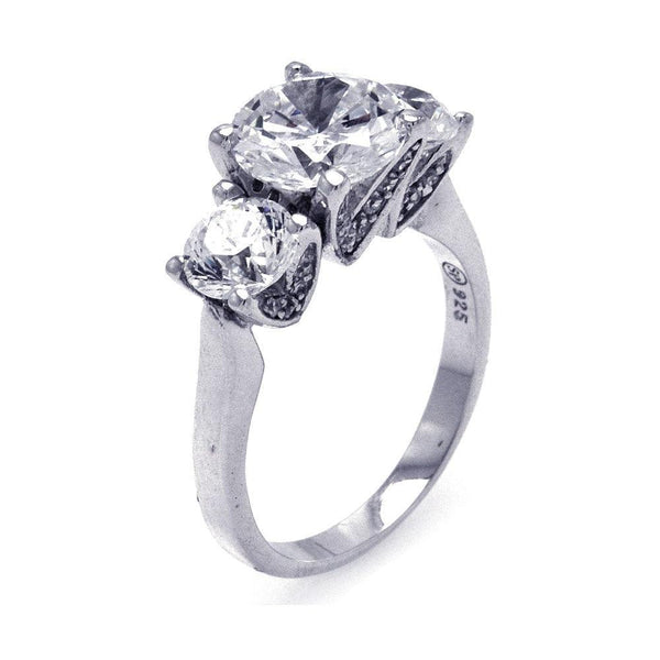 Closeout-Silver 925 Rhodium Plated CZ Past Present Future Ring - STR00837 | Silver Palace Inc.