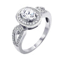 Silver 925 Rhodium Plated Micro Pave CZ Ornate Ring - ACR00042 | Silver Palace Inc.