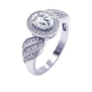 Silver 925 Rhodium Plated Micro Pave CZ Winged Ring - ACR00043 | Silver Palace Inc.